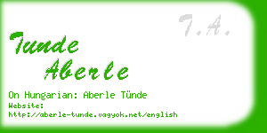 tunde aberle business card